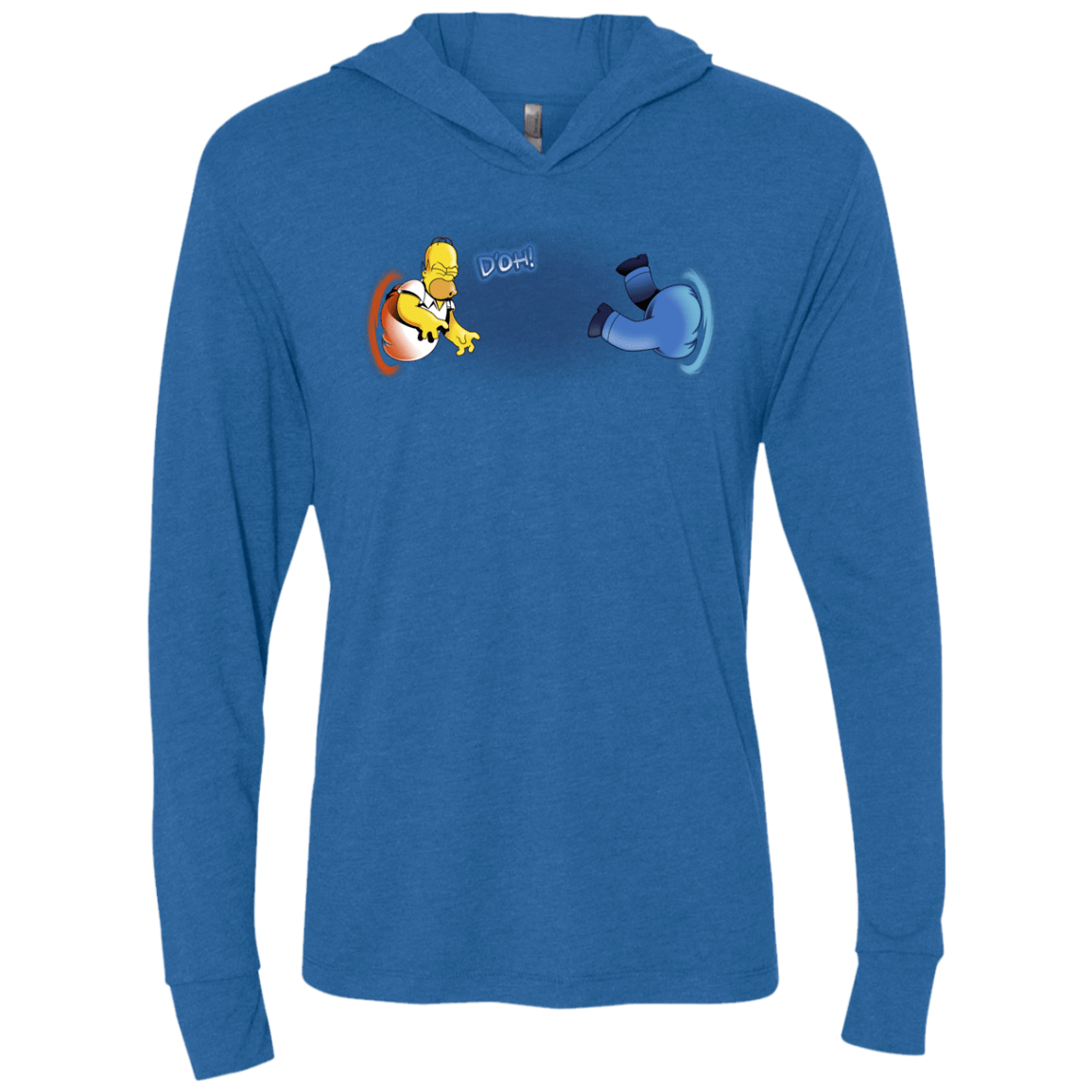 T-Shirts Vintage Royal / X-Small Portal D'oh Triblend Long Sleeve Hoodie Tee
