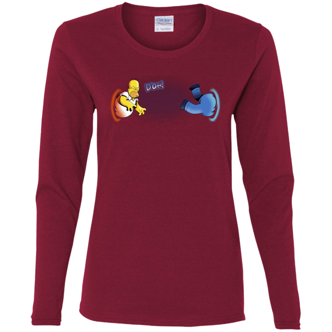 T-Shirts Cardinal / S Portal D'oh Women's Long Sleeve T-Shirt