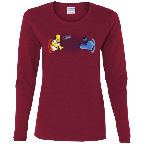 T-Shirts Cardinal / S Portal D'oh Women's Long Sleeve T-Shirt