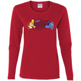 T-Shirts Red / S Portal D'oh Women's Long Sleeve T-Shirt