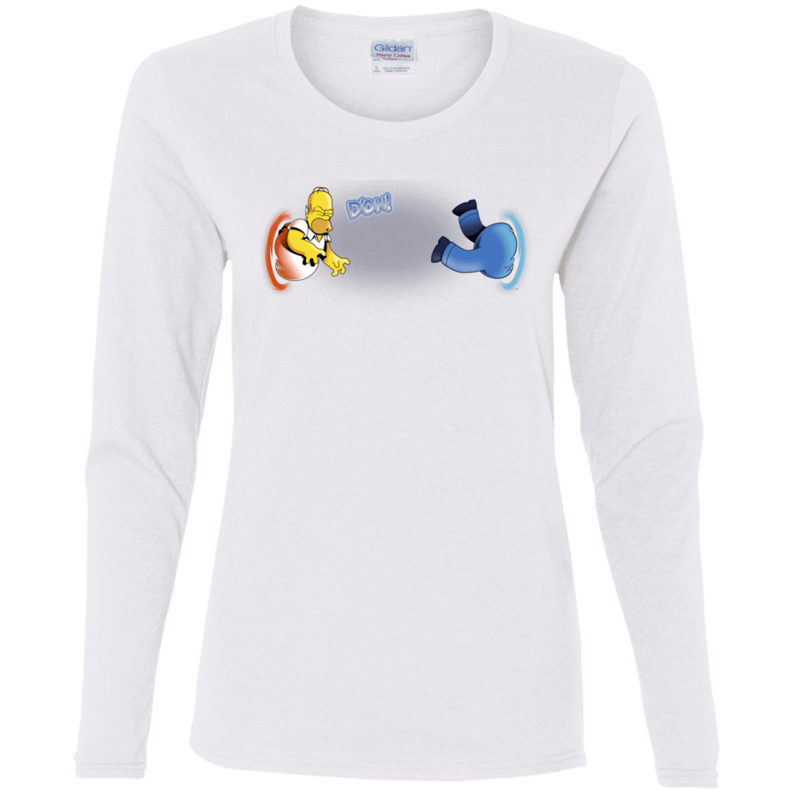 T-Shirts White / S Portal D'oh Women's Long Sleeve T-Shirt