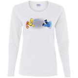 T-Shirts White / S Portal D'oh Women's Long Sleeve T-Shirt