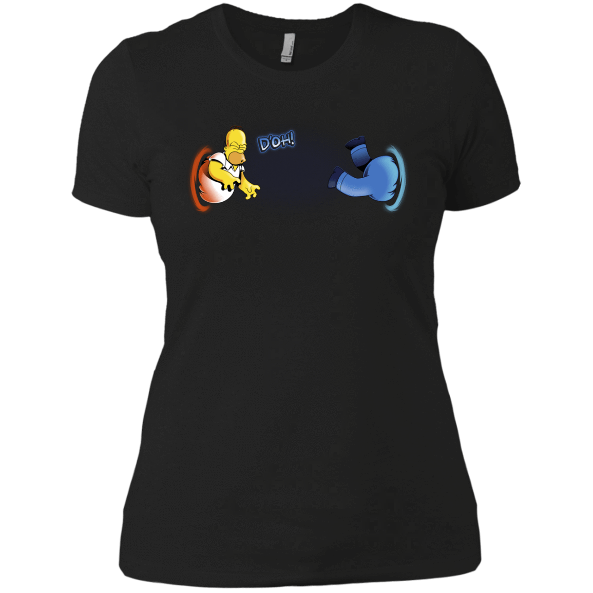 T-Shirts Black / X-Small Portal D'oh Women's Premium T-Shirt