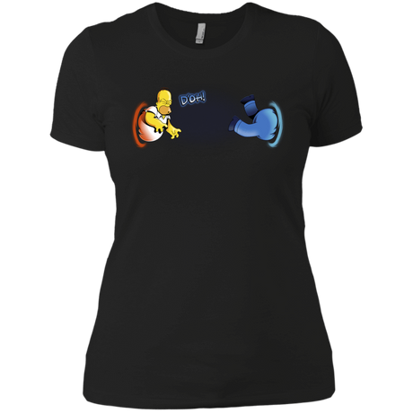 T-Shirts Black / X-Small Portal D'oh Women's Premium T-Shirt