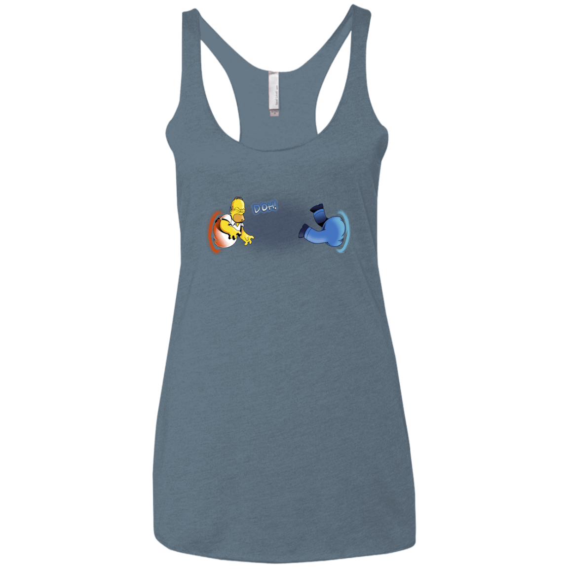 T-Shirts Indigo / X-Small Portal D'oh Women's Triblend Racerback Tank