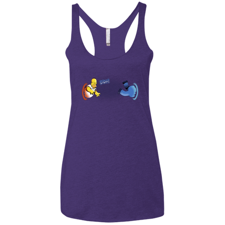 T-Shirts Purple Rush / X-Small Portal D'oh Women's Triblend Racerback Tank