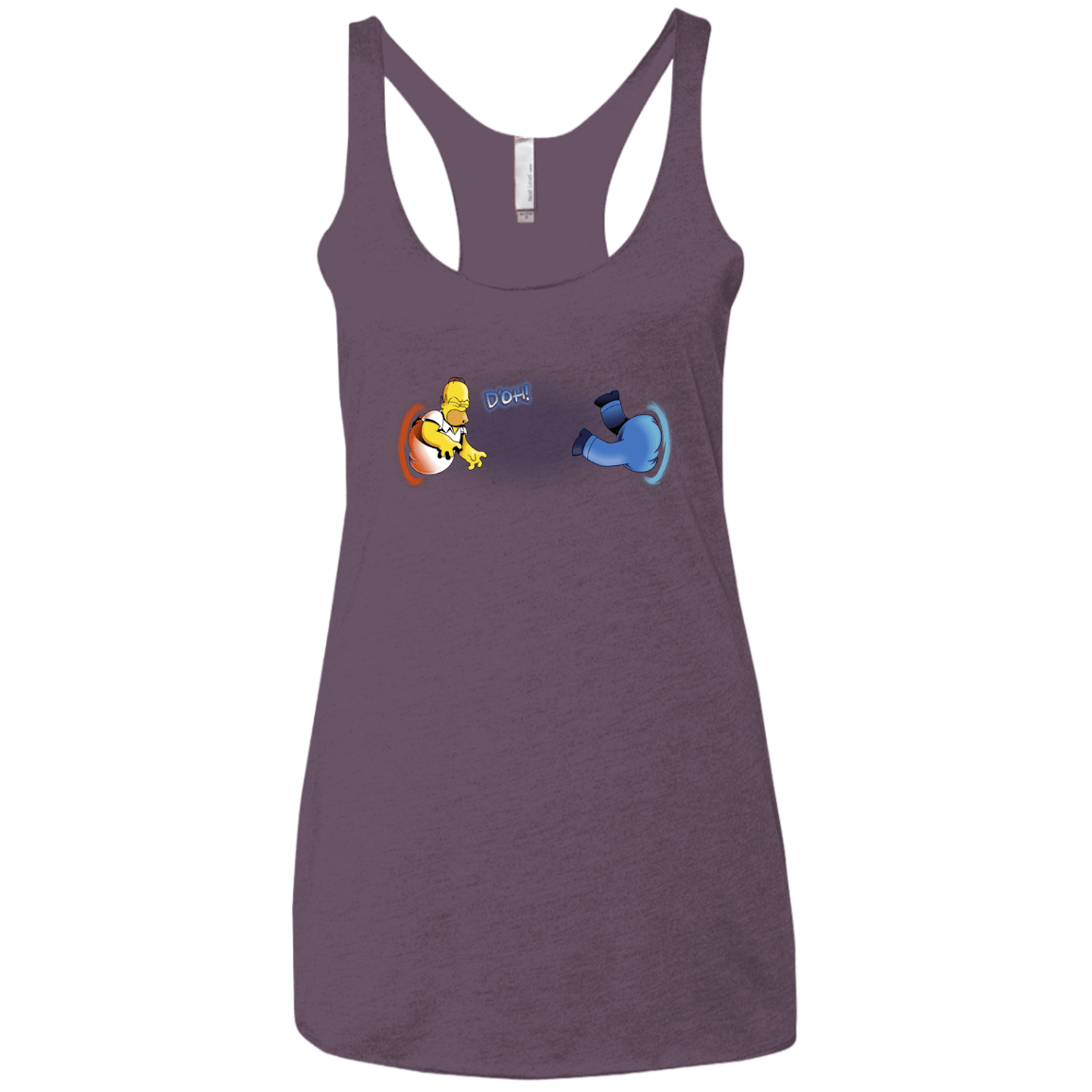T-Shirts Vintage Purple / X-Small Portal D'oh Women's Triblend Racerback Tank