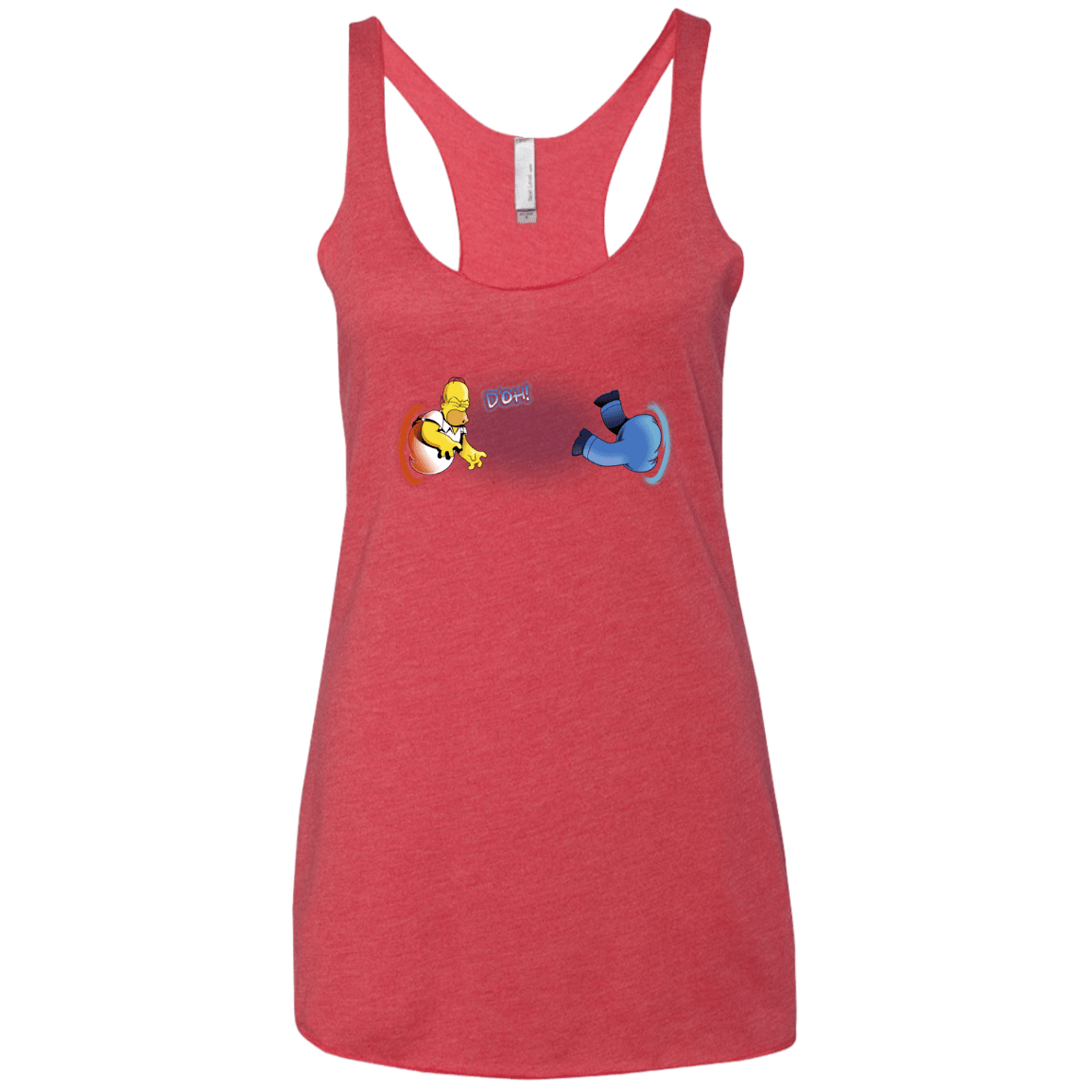 T-Shirts Vintage Red / X-Small Portal D'oh Women's Triblend Racerback Tank