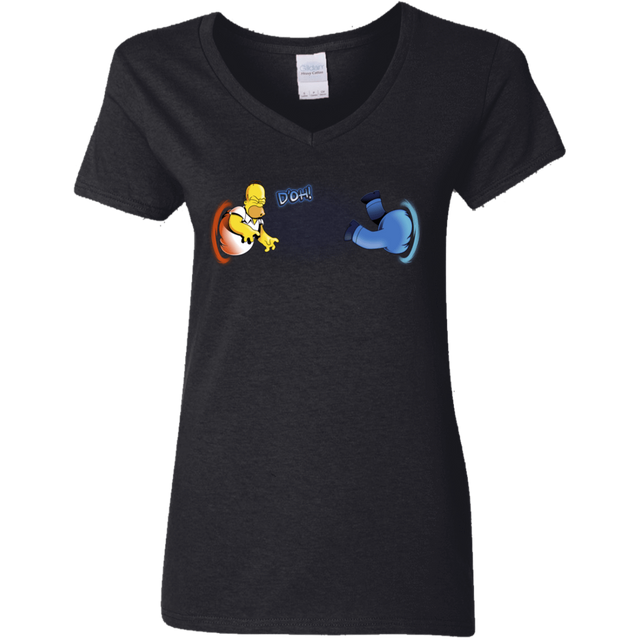 T-Shirts Black / S Portal D'oh Women's V-Neck T-Shirt