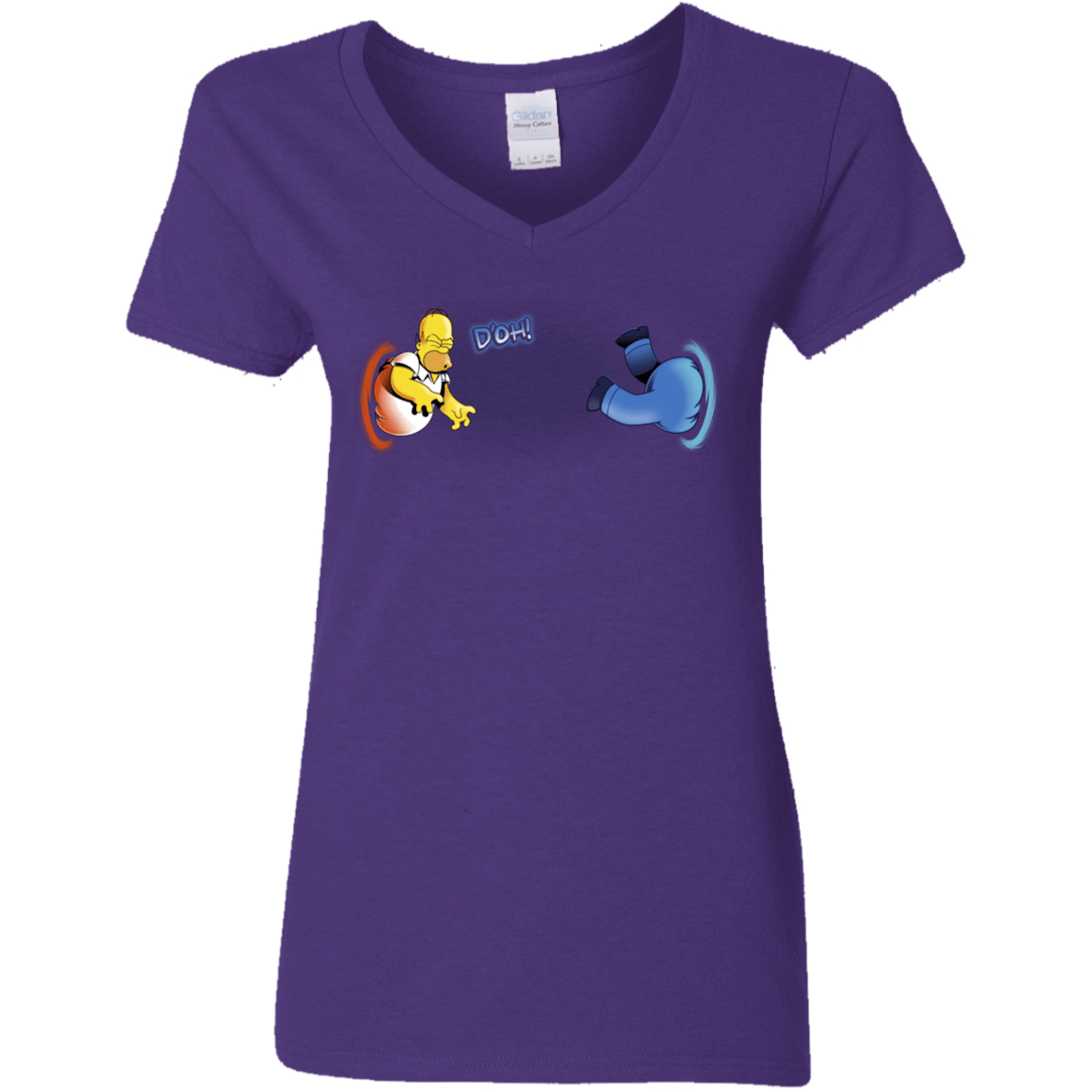 T-Shirts Purple / S Portal D'oh Women's V-Neck T-Shirt