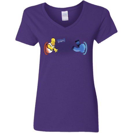 T-Shirts Purple / S Portal D'oh Women's V-Neck T-Shirt