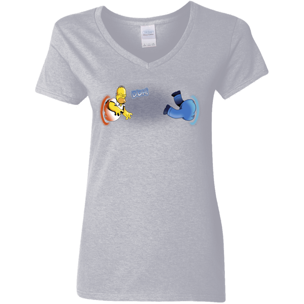 T-Shirts Sport Grey / S Portal D'oh Women's V-Neck T-Shirt