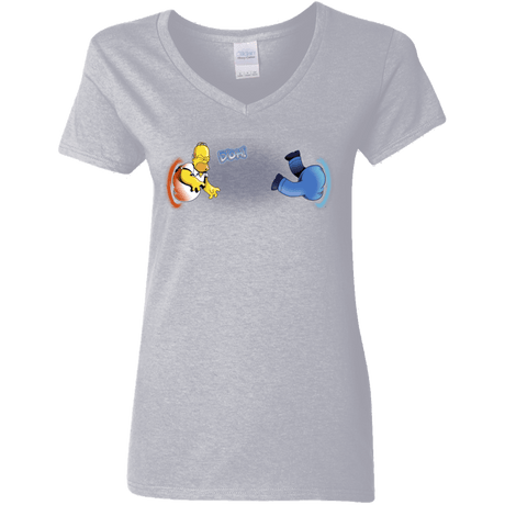 T-Shirts Sport Grey / S Portal D'oh Women's V-Neck T-Shirt