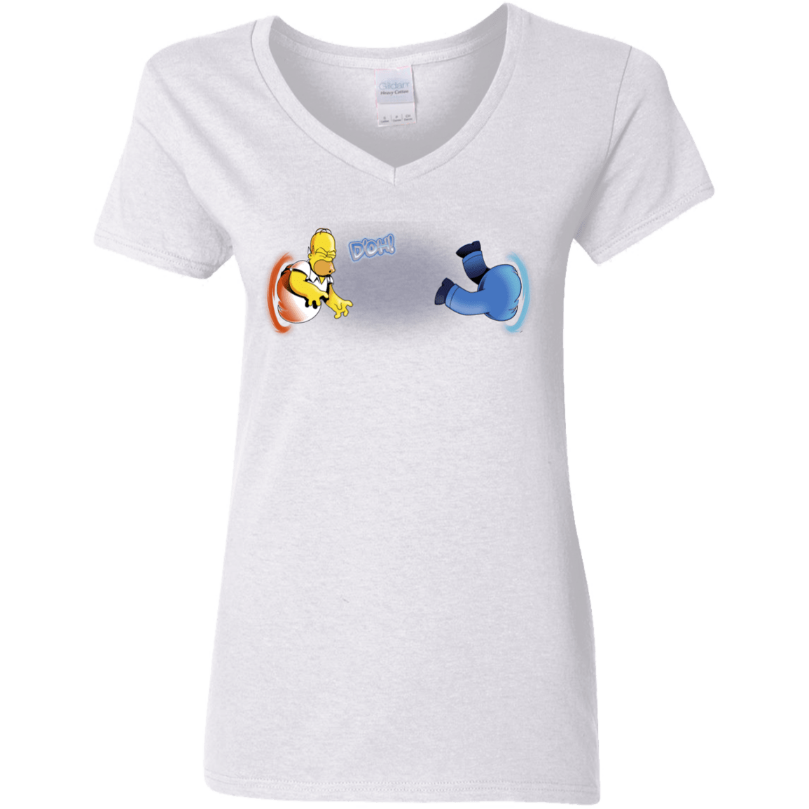 T-Shirts White / S Portal D'oh Women's V-Neck T-Shirt