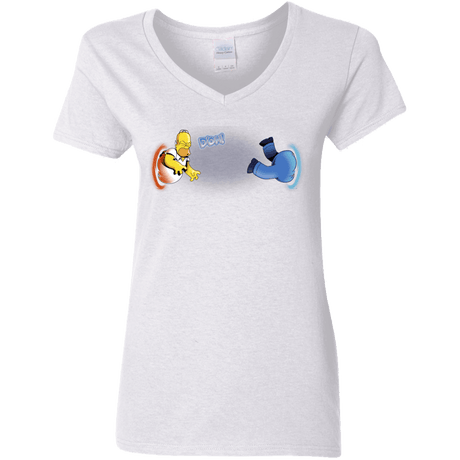 T-Shirts White / S Portal D'oh Women's V-Neck T-Shirt