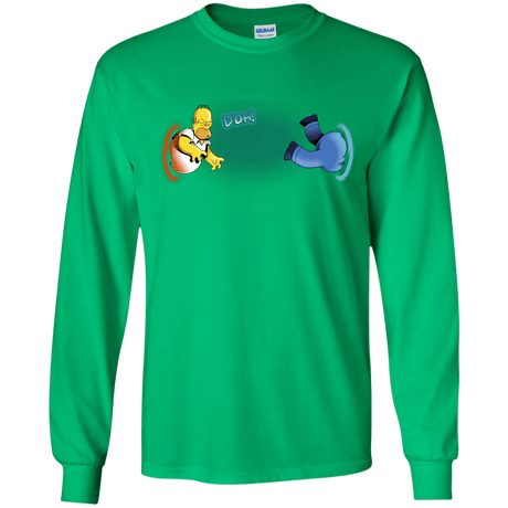 T-Shirts Irish Green / YS Portal D'oh Youth Long Sleeve T-Shirt