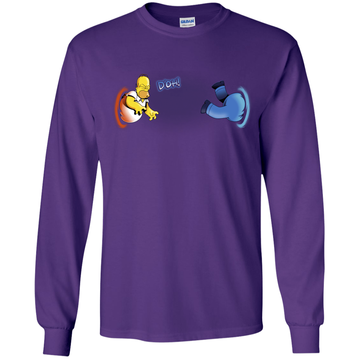 T-Shirts Purple / YS Portal D'oh Youth Long Sleeve T-Shirt