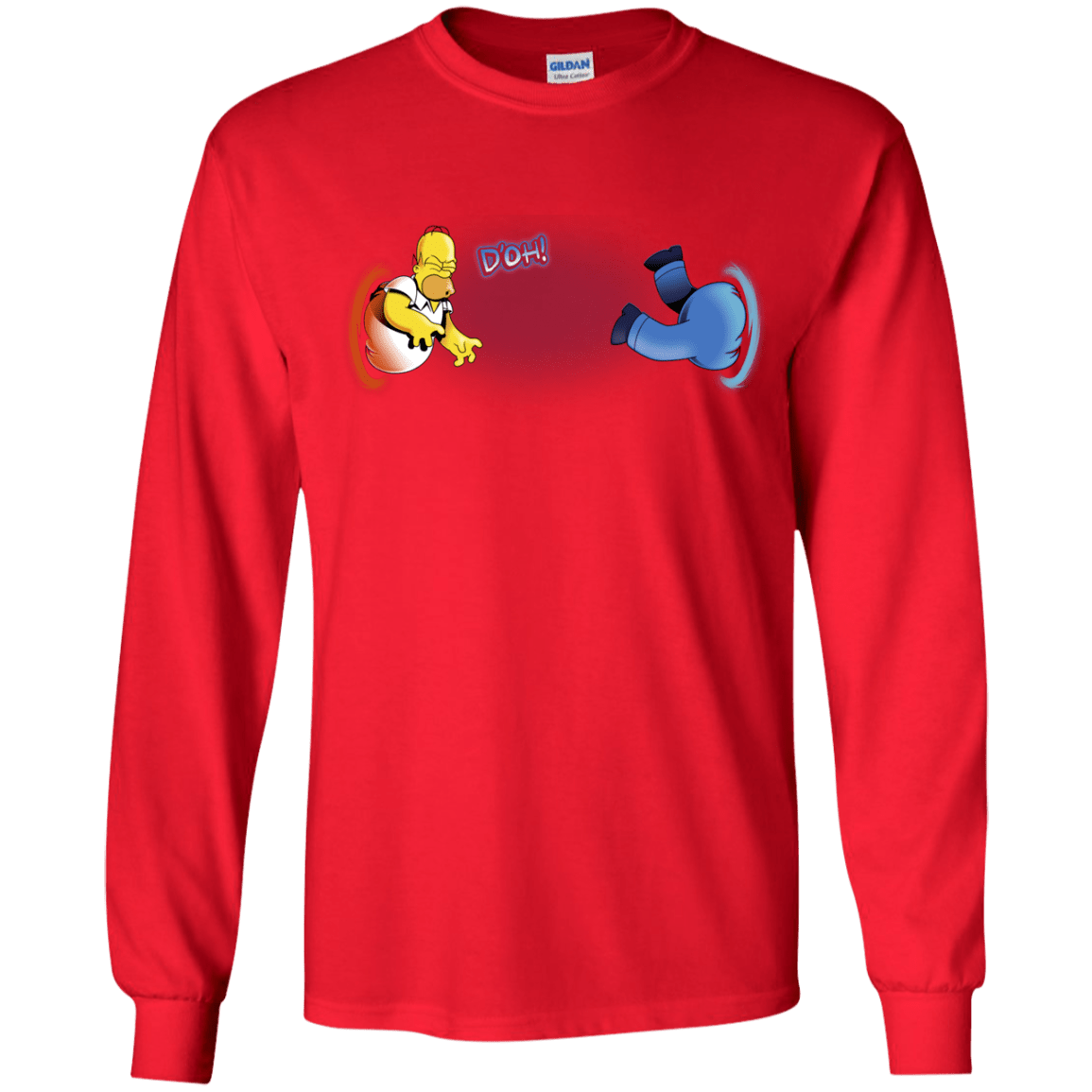 T-Shirts Red / YS Portal D'oh Youth Long Sleeve T-Shirt