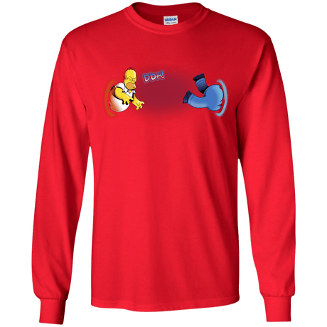 T-Shirts Red / YS Portal D'oh Youth Long Sleeve T-Shirt