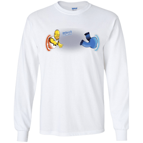 T-Shirts White / YS Portal D'oh Youth Long Sleeve T-Shirt