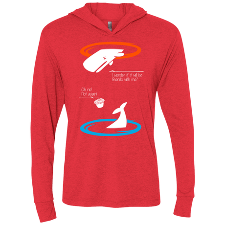 T-Shirts Vintage Red / X-Small Portal guide Triblend Long Sleeve Hoodie Tee