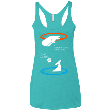 T-Shirts Tahiti Blue / X-Small Portal guide Women's Triblend Racerback Tank