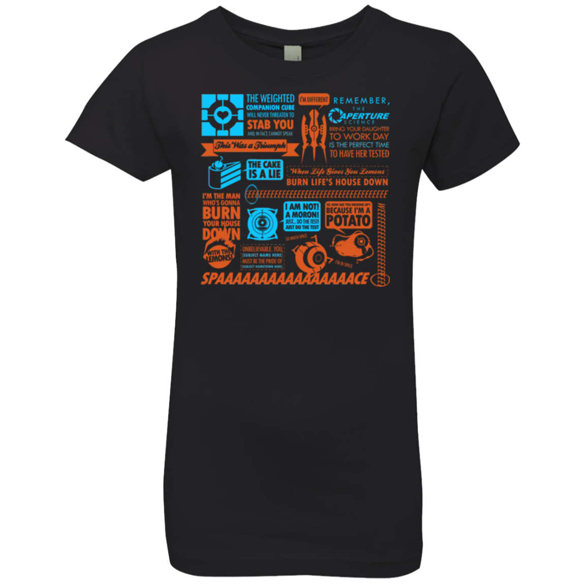 T-Shirts Black / YXS Portal Quotes Girls Premium T-Shirt