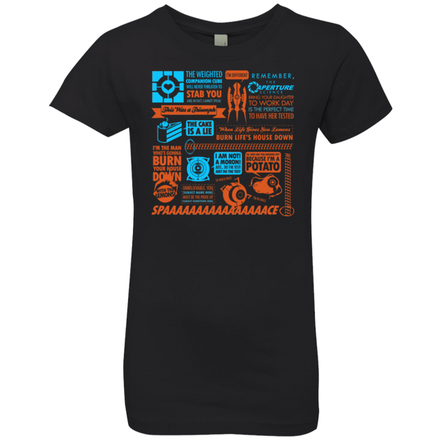 T-Shirts Black / YXS Portal Quotes Girls Premium T-Shirt