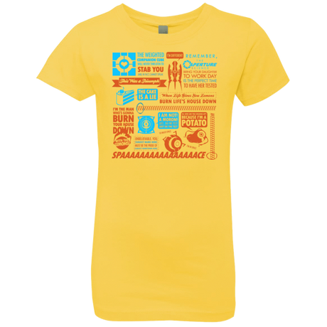 T-Shirts Vibrant Yellow / YXS Portal Quotes Girls Premium T-Shirt