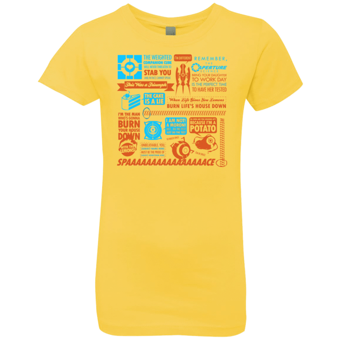 T-Shirts Vibrant Yellow / YXS Portal Quotes Girls Premium T-Shirt