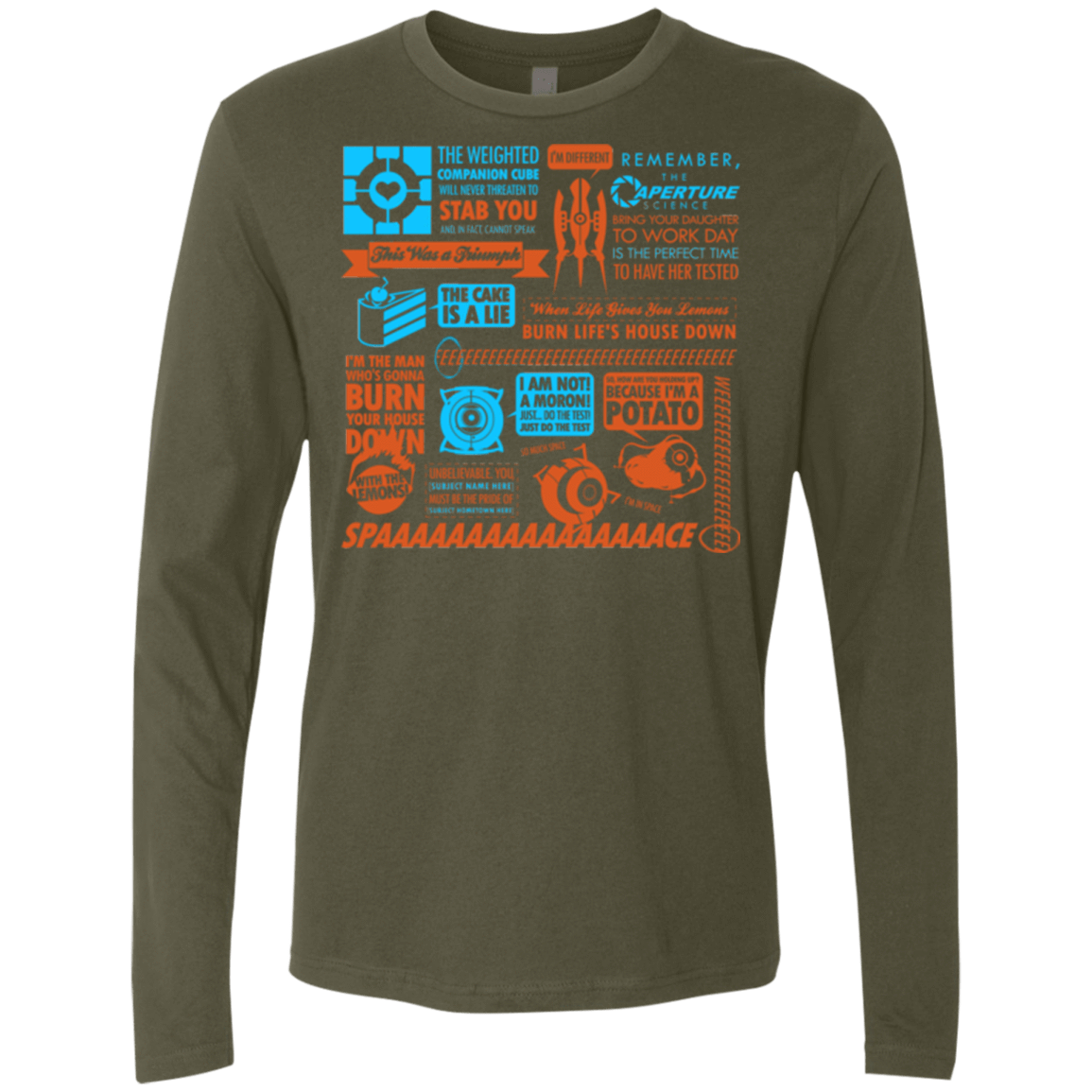 T-Shirts Military Green / Small Portal Quotes Men's Premium Long Sleeve