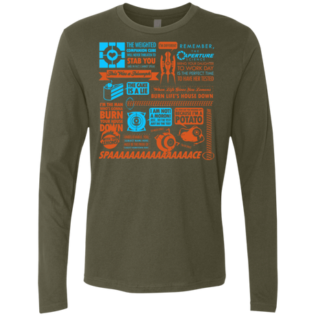 T-Shirts Military Green / Small Portal Quotes Men's Premium Long Sleeve