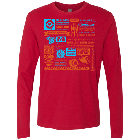 T-Shirts Red / Small Portal Quotes Men's Premium Long Sleeve