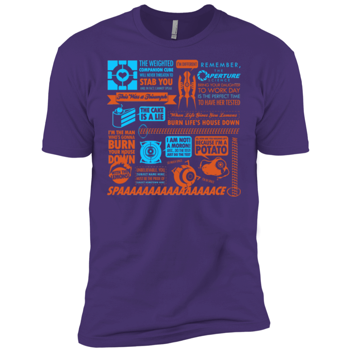 T-Shirts Purple / X-Small Portal Quotes Men's Premium T-Shirt