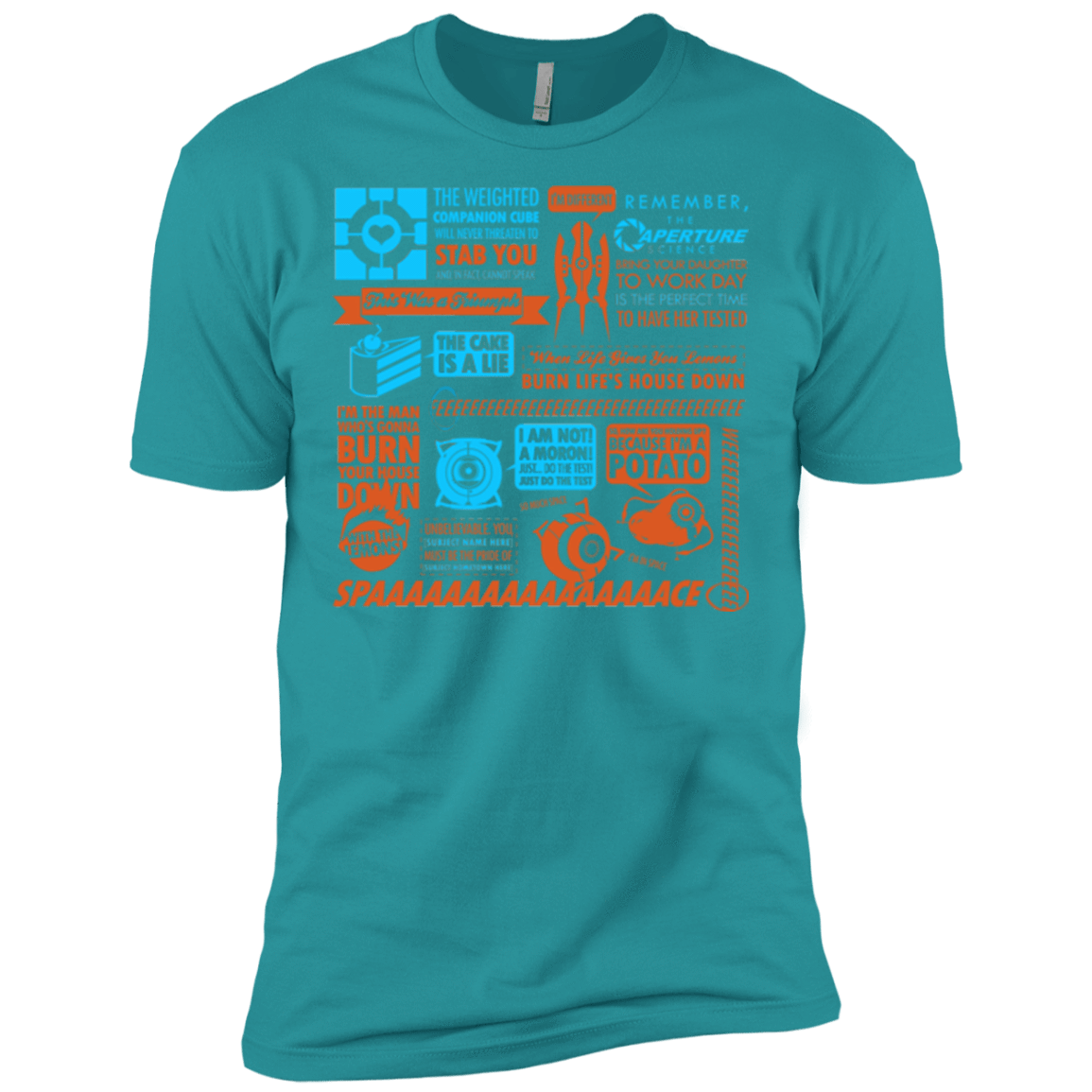 T-Shirts Tahiti Blue / X-Small Portal Quotes Men's Premium T-Shirt