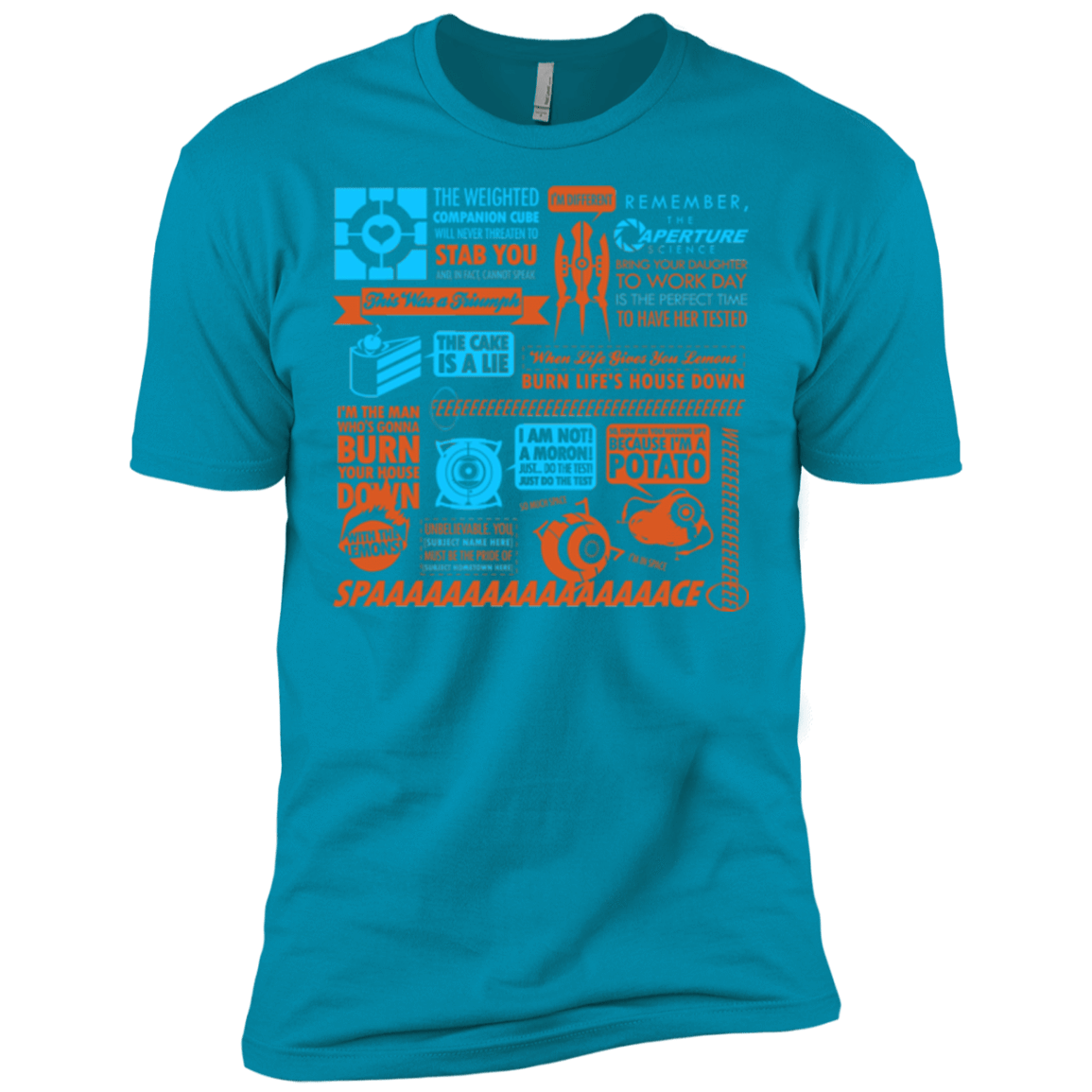 T-Shirts Turquoise / X-Small Portal Quotes Men's Premium T-Shirt
