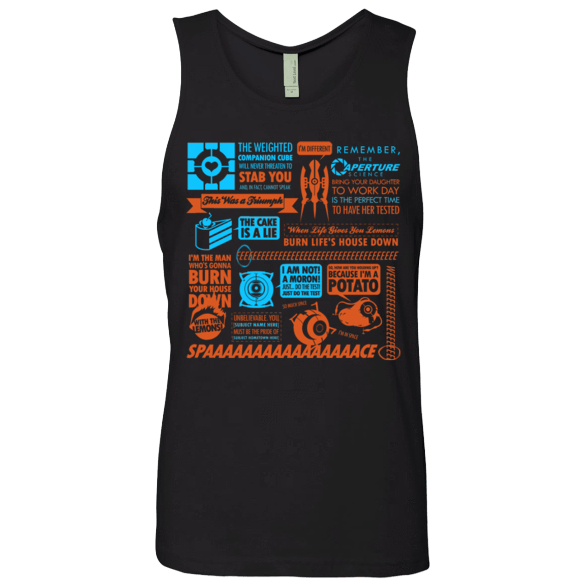 T-Shirts Black / Small Portal Quotes Men's Premium Tank Top