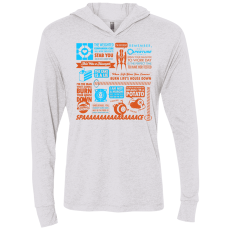 T-Shirts Heather White / X-Small Portal Quotes Triblend Long Sleeve Hoodie Tee