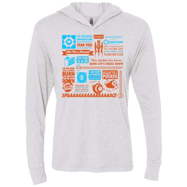 T-Shirts Heather White / X-Small Portal Quotes Triblend Long Sleeve Hoodie Tee