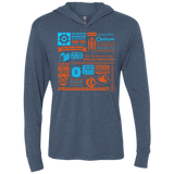 T-Shirts Indigo / X-Small Portal Quotes Triblend Long Sleeve Hoodie Tee