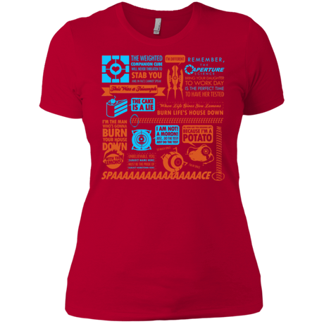 T-Shirts Red / X-Small Portal Quotes Women's Premium T-Shirt