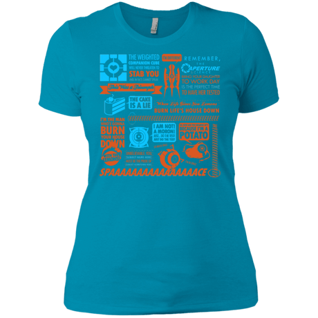 T-Shirts Turquoise / X-Small Portal Quotes Women's Premium T-Shirt