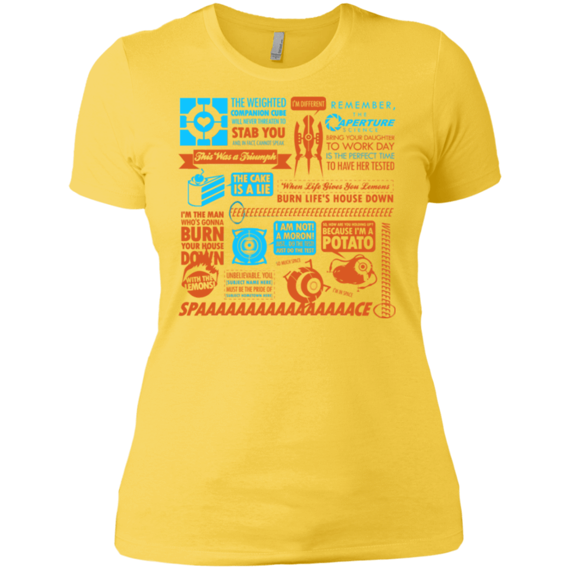 T-Shirts Vibrant Yellow / X-Small Portal Quotes Women's Premium T-Shirt