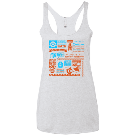 T-Shirts Heather White / X-Small Portal Quotes Women's Triblend Racerback Tank