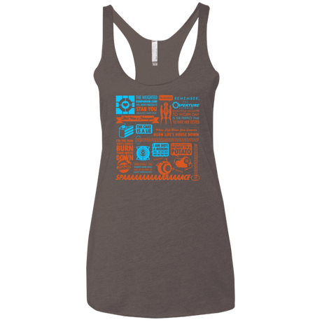 T-Shirts Macchiato / X-Small Portal Quotes Women's Triblend Racerback Tank