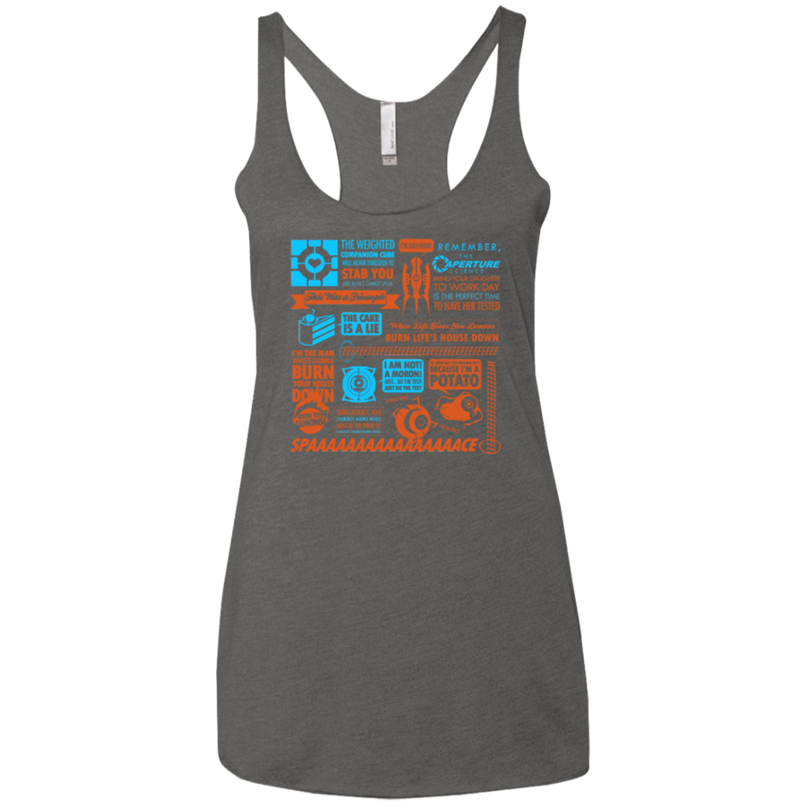 T-Shirts Premium Heather / X-Small Portal Quotes Women's Triblend Racerback Tank