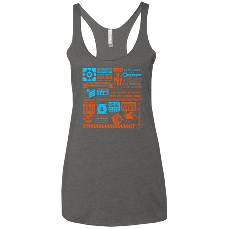 T-Shirts Premium Heather / X-Small Portal Quotes Women's Triblend Racerback Tank