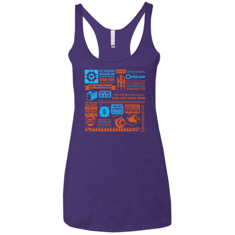 T-Shirts Purple / X-Small Portal Quotes Women's Triblend Racerback Tank