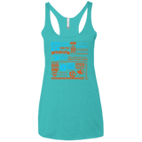 T-Shirts Tahiti Blue / X-Small Portal Quotes Women's Triblend Racerback Tank