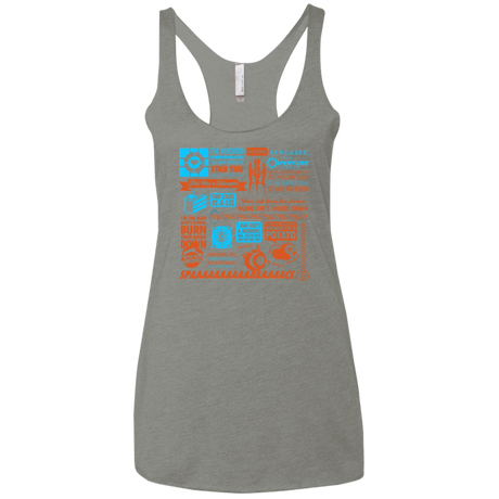 T-Shirts Venetian Grey / X-Small Portal Quotes Women's Triblend Racerback Tank